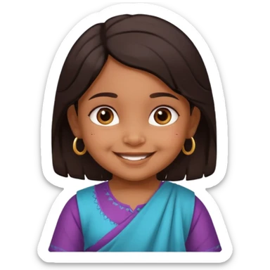 create a indian baby girl child sticker