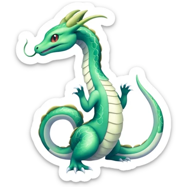 Seviper-Dragonair-Dratini-hybrid, full body, two legs, two hands sticker