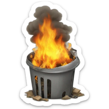 Israel in burning trash sticker