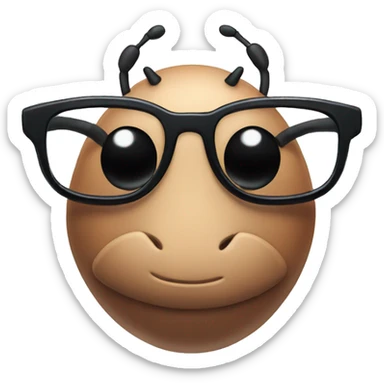 Ant with glasses  sticker