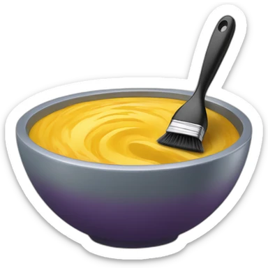 Hair dye bowl and brush sticker