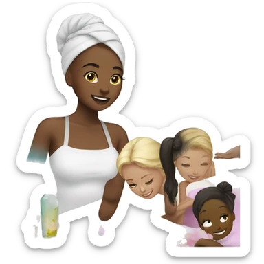 Girls spa day sticker