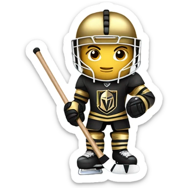 Golden knight hockey  sticker