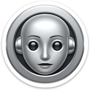 Create an emoji in which it is representing AI logo similarly like the logo of GPT but different completely different sticker