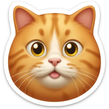 Fat orange cat sticker