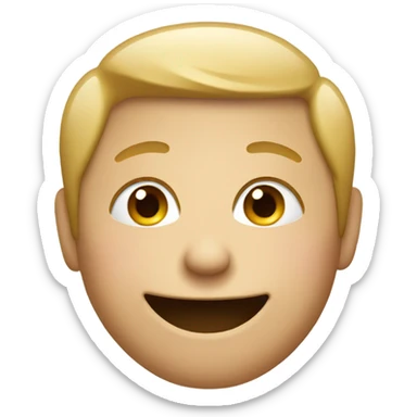 Smiling face with hands under chin sticker