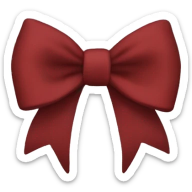Dark red iPhone bow sticker
