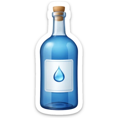 Blue Alcohol bottle sticker