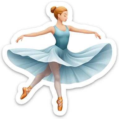 Icon for Contemporary Dance: dynamic dance poses, athletic footwear, and fluid movement lines, with a minimalist dance floor and creative lighting. The icon should convey energy, expression, and the versatility of contemporary dance. Transparent background. sticker