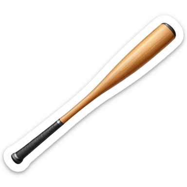 Baseball bat with a bat sticker