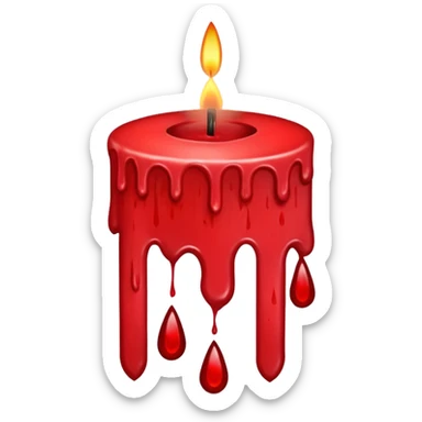 Blood-dripping candle wax  sticker
