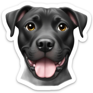 Pitbull lab mix black sticker