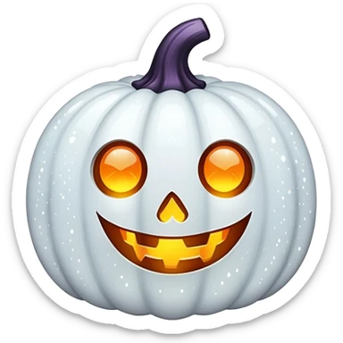 white sparkly halloween object, remove background sticker