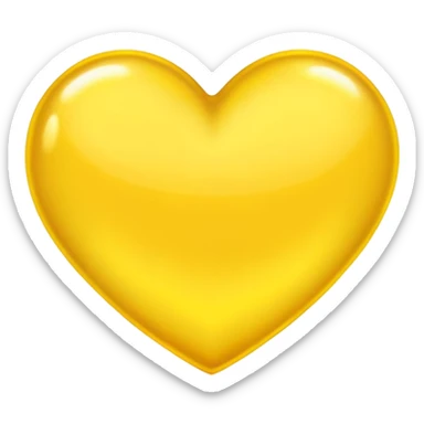 yellow heart with a radiant gold outline sticker