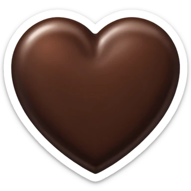 dark chocolate heart sticker