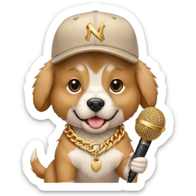 Dog rapper sticker