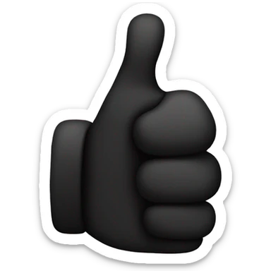 black thumb up sticker