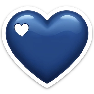 NAVY BLUE heart emoji sticker