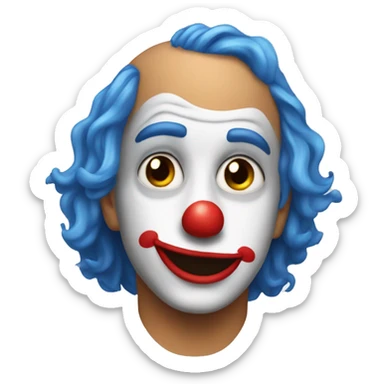 Peluca de payaso  sticker