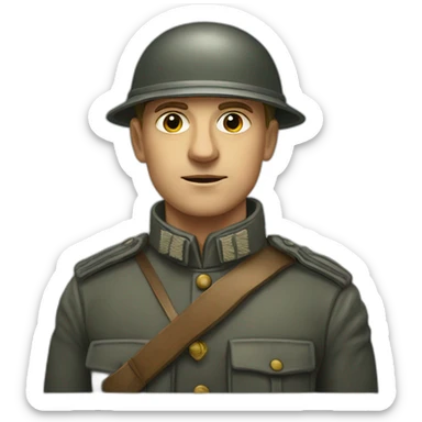 1918 German Soldier sticker