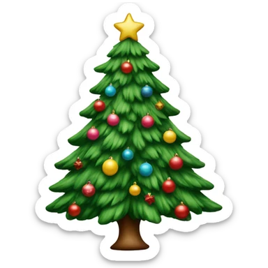 Preppy Christmas tree sticker