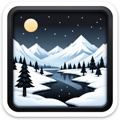 edgy snowy aesthetic full scenic SCENERY sticker