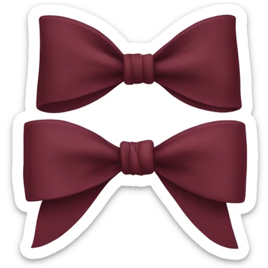 Burgundy coloured bow sticker