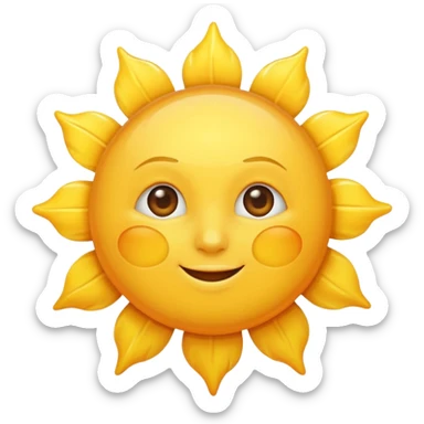 Sun in sky sticker