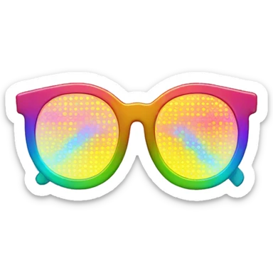 Light up rainbow glasses  sticker