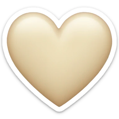 light beige heart sticker