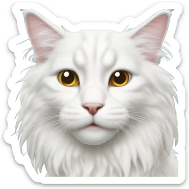 White main coon sticker