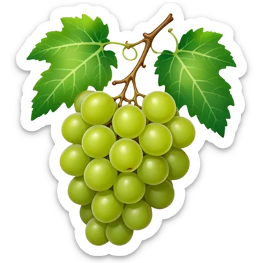 ONE single grape, not a bunch of grapes sticker