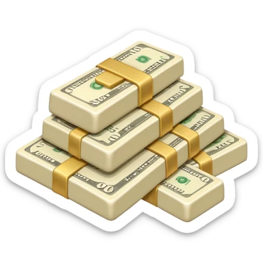 plain ivory money sticker