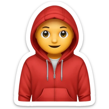 red hoodie sticker