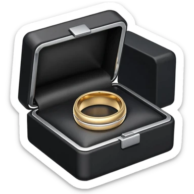 Silver men wedding ring with 2 lines rigged in the middle in a black box sticker