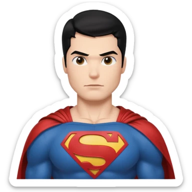 black haired superman sticker