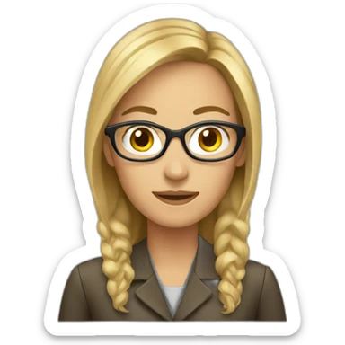 Female journalist sticker