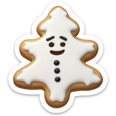 Snow Christmas cookie  sticker