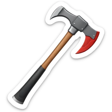 black metal snow climbing axe sticker