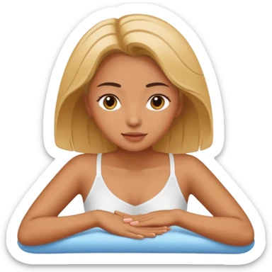 Girl having massage sticker