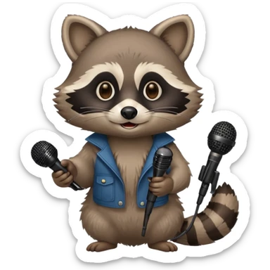 can you make racoon with mic sticker