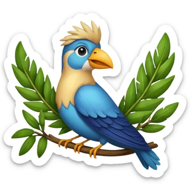 AVE CON LAUREL EN EL PICO sticker