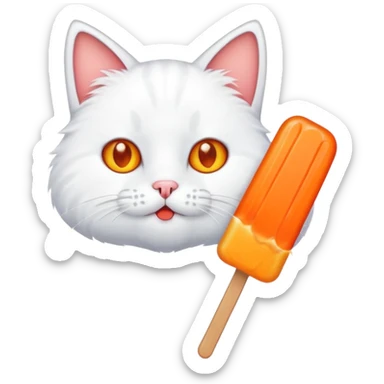 A cat with a popsicle sticker