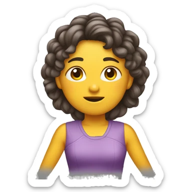 Garota bonita chamando para seguir  sticker