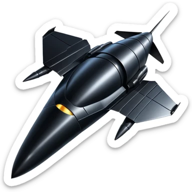 black knight satellite, metallic look, orbiting Earth sticker