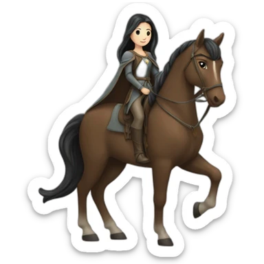 arwen sur un cheval sticker