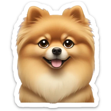 A Pomeranian dog that has a sage coat of hair sticker