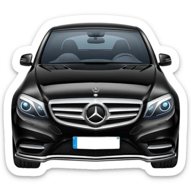 generate an ios genmoji of a black mercedez sticker