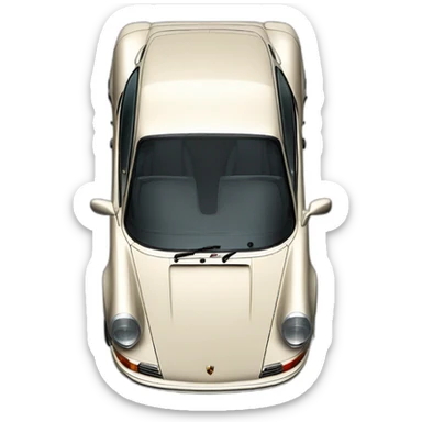Porsche 911, view from above sticker