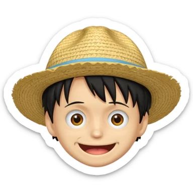 Quiero un emoji de Luffy que le haga reír sticker